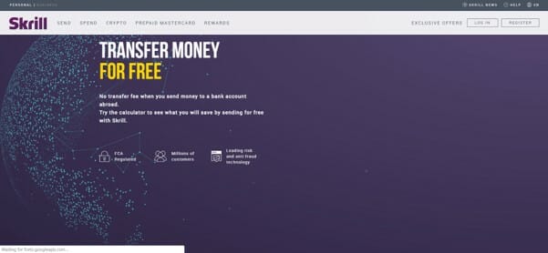 Skrill Homepage