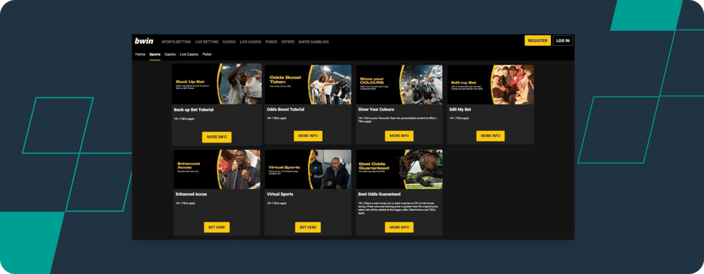 bwin Sportsbook Promotions Screenshot