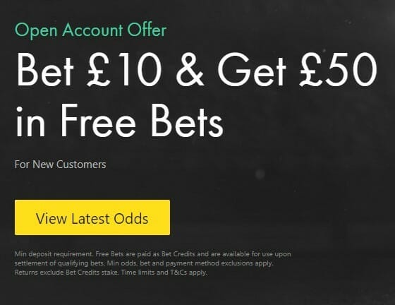 bet365 Bet £10 get £50 Offer 2