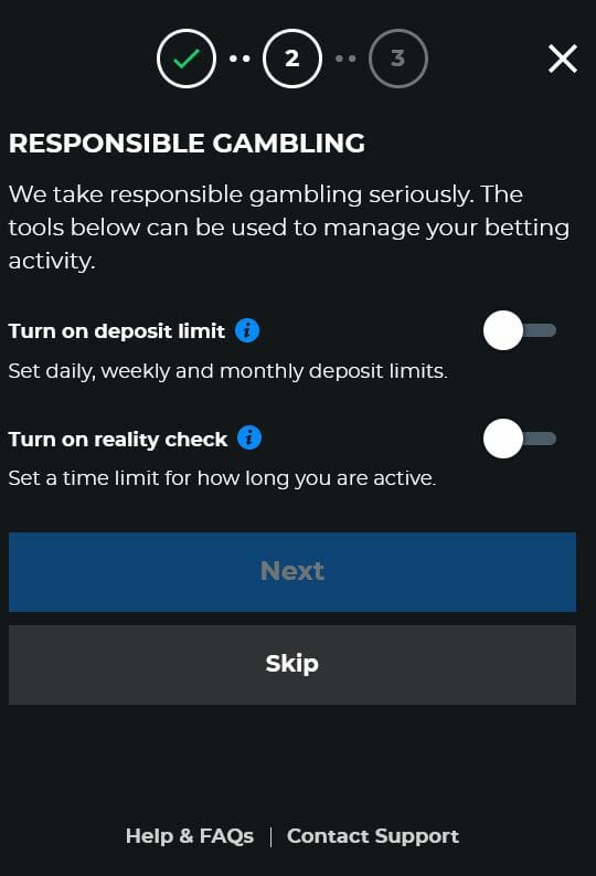 Rhino.bet Registration Screenshot