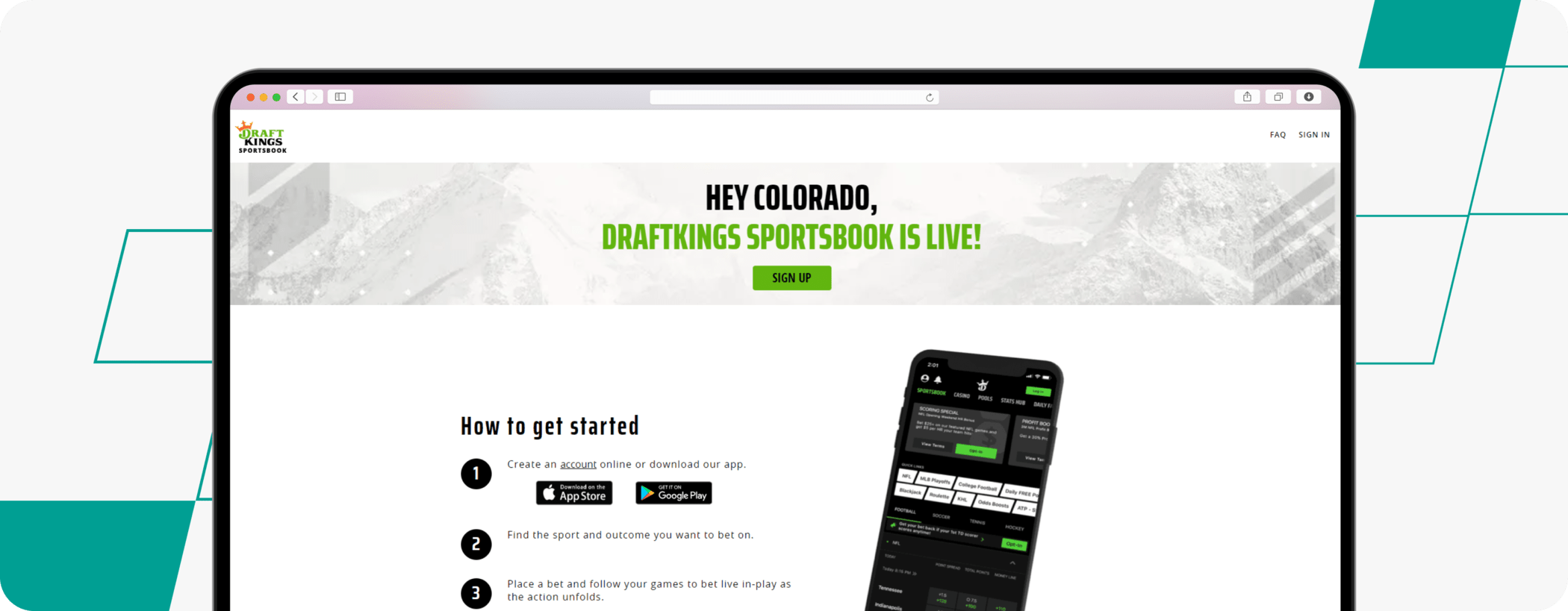 draftkings colorado screenshot